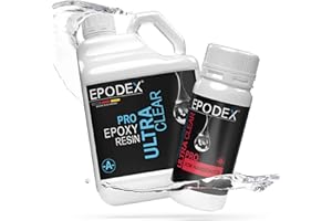 EPODEX® - Resina epossidica 2K, altezza di colata 0-2 cm, per progetti artistici, di artigianato e accessori in resina epossidica, resina di colata, trasparente o in 40 colori
