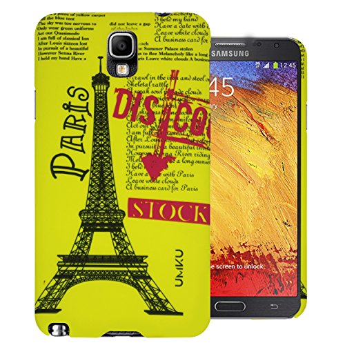 Heartly Tower Series Printed Design High Quality Hard Bumper Back Case Cover For Samsung Galaxy Note 3 Neo Lite SM-N7505 - Sweet Yellow