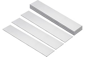 PATIKIL 10"x2" Blank Name Plates, 12 Pack Custom Engraved Name Plate Rectangle Laser Engraving Blanks for Personalized Nameplates Office Desk DIY Painting Supplies, Silver, Black