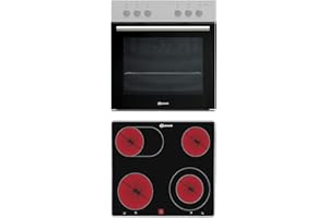 Bauknecht HEKO 366 Herd-Kochfeld-Kombination /Glaskeramik-Kochfeld (60 cm) / Umluftherd mit 5 Funktionen /Garraumvolumen 65 L