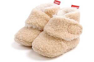Sehfupoye Kleinkind Baby Jungen Mädchen Baumwolle Booties Schuhe Gestreifte Weiche Sohle Neugeborene Erste Wanderschuhe Warme Fleece Stiefel 0-18M