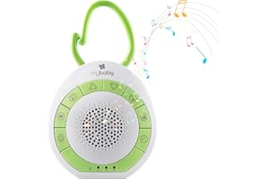 MyBaby SoundSpa Einschlafhilfe Baby - Sound machine, weißes Rauschen & beruhigende Klänge für Kinder & Erwachsene, White Noise Machine Baby mit Timerfunktion & Soundtherapie - Ideal zum Reisen