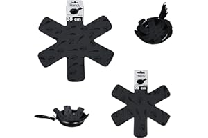 BONY ELITE QUALITY PRODUCTS & THE BEST RATE Protector De Ollas Y Sartenes Antideslizante. Separador De Ollas para Proteccion De Paellas Platos Utensilios De Cocina Cazuelas y vajilla de Loza (Negro)