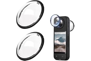 VZU 2 Stück Premium Linsenschutz für Insta360 X4 – 3D-Drehbare Schutzabdeckungen, Kratzfestes Gehärtetes Glas, UV-Filter, Einfache Montage, Spritzwassergeschützt, Kamera Zubehör