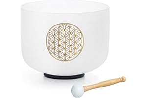 Hye-eun 528 Hz campana tibetana di cristallo 8 pollici C Note con fiore della vita design per la guarigione del suono meditazione ciotola di cristallo