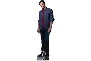 STAR CUTOUTS-Sam Winchester SC1350 Sagoma in cartone a grandezza naturale con camicia rossa (Jared Padalecki Supernatural), altezza 195 cm, larghezza 58 cm, Stella, Regular
