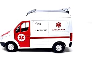 PLAYJOCS GT-3885 Ambulancia. vEHÍCULO METAÍCO, Juguete para NIÑOS Y COLECCIONISTAS.