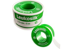 ‎SAXOMED Leukosilk Fixierpflaster Rollenpflaster 2,5cm x 5m - 1 Rolle Pflaster Sensitiv von BSN Medical - hautfreundlich beschriftbar rückstandlose Entfernung