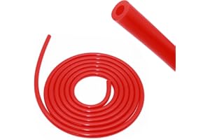UXNEY Manguera de silicona de alta temperatura - Rojo, diámetro interior 3 mm, longitud 3 m - Manguera de succión para agua de refrigeración - Manguera de refrigerante - Manguera de goma