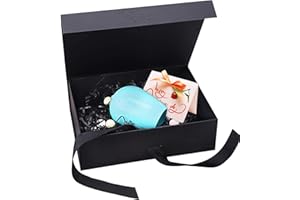 MECCTUCK Scatole Regalo, Scatole Regalo con Coperchio, Pacco Regalo, Scatola Regalo con Fiocco, Confezione Regalo, Scatola Regalo Riutilizzabile, Scatola Pieghevole, Scatola Regalo Compleanno(21 * 17 * 7cm)