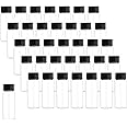 Rowiz 36 Pack 15ml Clear Glass Sample Vials, Empty Glass Bottles with Screw Cap Lab Liquid Sampling Bottles for Chemistry Lab Chemicals (Black cap)