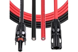 BTSKY Three Meter (10 FT) 10 AWG Solar Extension Cable with Female and Male Plugs for Solar Panels