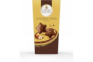 Ferrero Golden Stars Milk Chocolate and Hazelnut, Christmas Gifts, Treat, Sharing, 115g