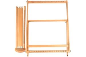 MUMIAO Telaio per tessitura, durevole macchina per tessitura con supporto | grande telaio per tessitura con supporto in legno, multi-artigianato, strumento per cucire arti e mestieri