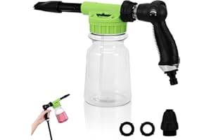 Youool Foam Gun Car Wash 1000 ml, 2-in-1 Adjustable Foam Lance, Car Cleaning Foam Gun, Foam Cannon, Garden Hose, Connect for Cleaning Car and Motorcycle Gardens Used (Green)