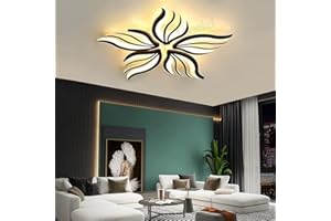 LANEKD LED Plafonnier Dimmable Lampe salon Lustres Chambre avec télécommande Plafond Lampe Moderne Petal Design Métal Acrylique cuisine lampes de décoration Bureau Salle À Manger Table Hall d'entrée Lampes