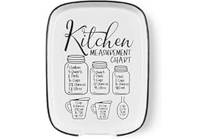 YTNONT Funny Large Spoon Holder Ceramic Spoon Rest for Stove Top, Farmhouse White Spoon Rest for Chef, Women, Mom, Friend Kitchen Décor Gift, Heat-Resistant Cooking Utensil Rest (Kitchen Measurement)