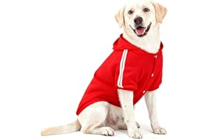 NAMSAN Abbigliamento per cani con cappuccio, per animali domestici, morbido e comodo, adatto per cani di taglia media e grande, colore: rosso, 6XL