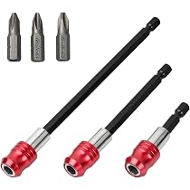 Lot 5 Rallonges Magnétiques Pour Embouts De Visseuse - Tiges Hexagonales 50/60/100/150/300 Mm, Compatible Perceuse/Clé à Choc - 2