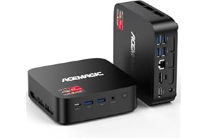 ACEMAGICIAN Kron Mini K1 Mini PC, AMD Ryzen 4300U(jusqu'à 3,7 GHz),16Go DDR4 512Go SSD, Шin11 Pro Micro Ordinateur de Bureau | HDMI + DP +Type-C | USB3.2