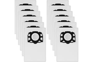 LIAILA 12 KFI 487 Sacs d'aspirateurs pour Kärcher WD4, WD5, WD6, WD5P, WD6P, MV4, MV5, MV6, KNT4, Sac à poussière aspirateur eau et poussière pour Kärcher 2.863-006.0, Sac pour Aspirateur Karcher