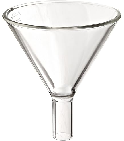ULTECHNOVO 4 stuks glazen trechter glas transparante korte steel poeder vloeistoftrechter filter organische analytische chemie laboratorium glaswerk diameter 40 mm 50 mm 75 mm 100 mm