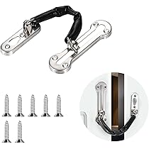 ORTAVA Türkette Edelstahl 2er Set - Sicherheitskette Ohne Bohren Für Innentüren