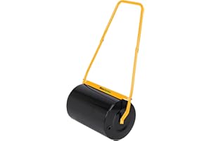 MaxxGarden - Rasenwalze 70cm - Rasenrolle für einen schönen Rasen und gegen Unebenheiten - Gartenwalze - Handwalze - Befüllbar mit Sand oder Wasser - Ø33cm - 50L - Gelb/Schwarz