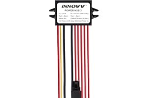 INNOVV Power Hub 3 Power Distribution System Kit, DC 12V 15AMotorcycle Power Distribution Hub, Connecting Up to 5 Devices Installed on The Motorcycle