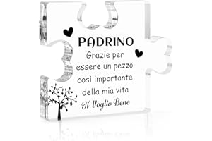HISXIERNG Regalo Natale Padrino Regalo Padrino Cresima Puzzle in Acrilico Regalo Padrino Battesimo Regalo Padrino Natale Regalo Padrino Compleanno Regalo Compleanno Padrino Regalo per Padrino Regalo Neo Padrino