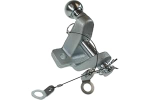 BITS4REASONS - NEW MODEL MAYPOLE 50MM SILVER SHINE & MATT TOWBALL - BALL & PIN HITCH MP84