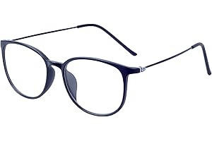 JoXiGo Brille Ohne Sehstärke für Damen Herren - Klar Linse TR90 Metall Brillenfassungen Ultraleicht(13g) - Brillenetuis