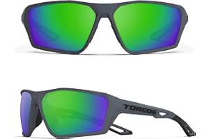 TOREGE Gafas de sol polarizadas deportivas para hombre Marco flexible Ciclismo Correr Conducir Pesca Montañismo