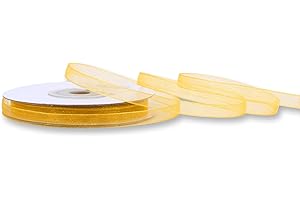 CREATIVERY 25 M ruban d'organza - 6 mm/22 coloris au choix doré 687