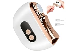 XUDUOO Elektrischer Nagelknipser für Senioren, Elektrische Nagelfeile Polieren mit LED, Automatischer Nagelschneider mit 3 Geschwindigkeiten, Ultraleise Elektrischer Nagelschneider für Baby Kinder Erwachsene