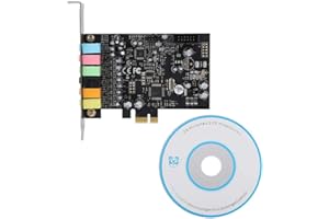 Diyeeni Soundkarte mit Festplatte, PCI-E-Audiokarte, 7.1CH (Kanal) -Audiosystem, kompatibel mit 2.1/5.1-Stereo-Surround-Soundsystemen, erweitertes Vollduplex-Mischen