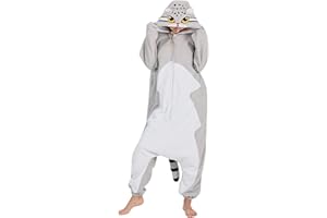 DarkCom Unisex Adulto Cosplay Animale Onesie Halloween Carnevale Costume per Uomo Donna