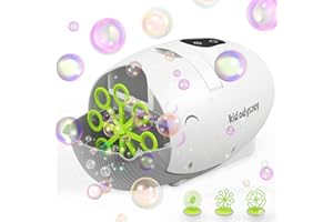 KID ODYSSEY Automatische Seifenblasenmaschine, 10000+ Tragbare Wal Bubble Machine mit 3 Arten Seifenblasenstäben, Blasenmaschine mit 2 Geschwindigkeitsmodi, Seifenblasenspielzeug für Outdoor/Hochzeit/Geburtstag
