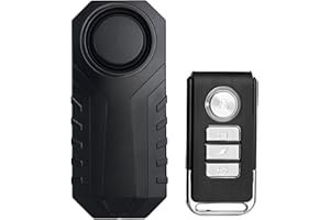 Qumox Alarme Antivol 113 DB pour Vélo, Moto, Trottinette – Capteur de Mouvement sans Fil, Télécommande 20 m, Volume & Sensibilité Réglables, Étanche IP55