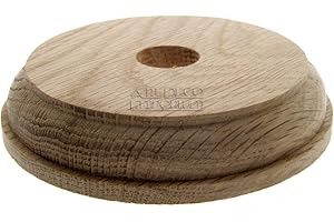 ART DECO EMPORIUM Solid Natural Oak Ogee Profile Round Mount for Period, Vintage and Bakelite Ceiling Roses