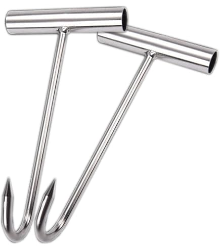 Crochet Tire Carcasse Inox Manche Pastique Rouge - Esses De Boucher