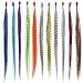 55PCS Synthetic Straight Multi-color Feathers Hairpiece Wig Hair Extension Beauty Tool
