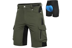 Cycorld MTB Hose Herren Fahrradhose, Schnelltrocknende MTB Shorts Herren Mountainbike Hose Baggy Bike Shorts, Atmungsaktiv Radhose mit Verstellbaren Klettverschlüssen