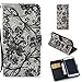 Produktbild Galaxy S7 Hülle,Samsung Galaxy S7 (5,1 Zoll) PU Leder Klapphülle Lederhülle,Carols Handyhülle Samsung Galaxy S7 (5,1 Zoll) PU Leder Wallet Tasche Brieftasche Schutzhülle, 3D Bunt Gemalt Handys Schutz Hülle PU Leder Flip Hülle Ledertasche im Bookstyle Cover Schale Weiche Silikon Etui Karten Slot und Magnetverschluß Etui Handytasche Flip Wallet Case Kunstleder Tasche Cover für Samsung Galaxy S7 (5,1 Zoll) - Schwarzes Muster