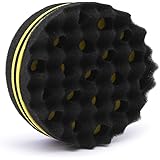 Round Hair Sponge Big Holes Twists Barber Hair Brush for Natural Twists Curls Coils Dreads (1 Pack)