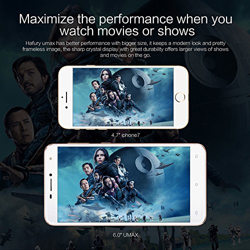 Cubot HAFURY UMAX Smartphone 3G WCDMA MTK6580 Quad Core 1.3GHz 2.5D 6.0 Pollici HD 1280 * 720 pixel Schermo a Sfioramento a 10 Punti Android 7.0 Nought 2GB RAM + 16GB ROM Fotocamere Doppie da 5MP + 13MP