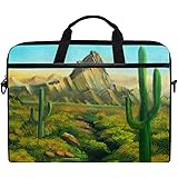DOSHINE Laptop Bag Case Sleeve Tropical Cactus Tree Art Notebook Computer Bag for 14-14.5 inch Adjustable Shoulder Strap, Back to School Gifts for Men Women Boy Girls