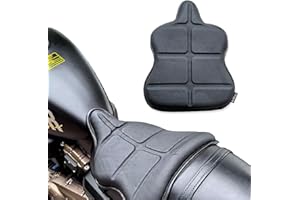 AriKroii Cojin Asiento Moto Gel con Piel de Cuero Resistente al Desgaste, Cojín Asiento Moto con Amortiguación de Presión, Protección de Cuatro Capas, Resistente al Polvo, Agua y Transpirable