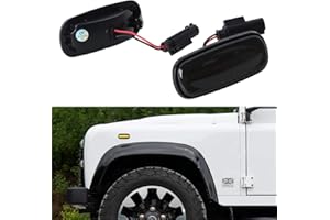 OZ-LAMPE Frecce Laterale a LED per Lan-d Rove-r Discovery 2 Defernder Freelander 1，Indicatore di Direzione a LED 2 Pezzi Nero