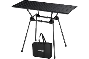 Rulla upp campingbord i aluminium 89 cm x 40 cm, 4 justerbara höjder upp